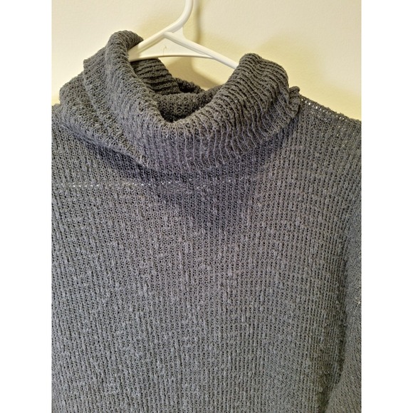We The Free Gray Ribbed Knit Turtleneck Sweater Small Loose Fit Knitwear Comfy - Picture 5 of 10